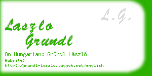 laszlo grundl business card